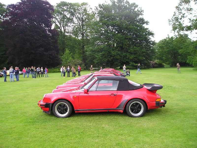 #10451 - Rode Porsches in het gras