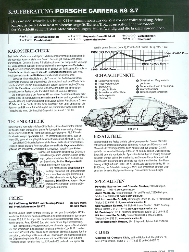 #13820 - Motor Klassik Sonderdruck ausgabe 1/2005