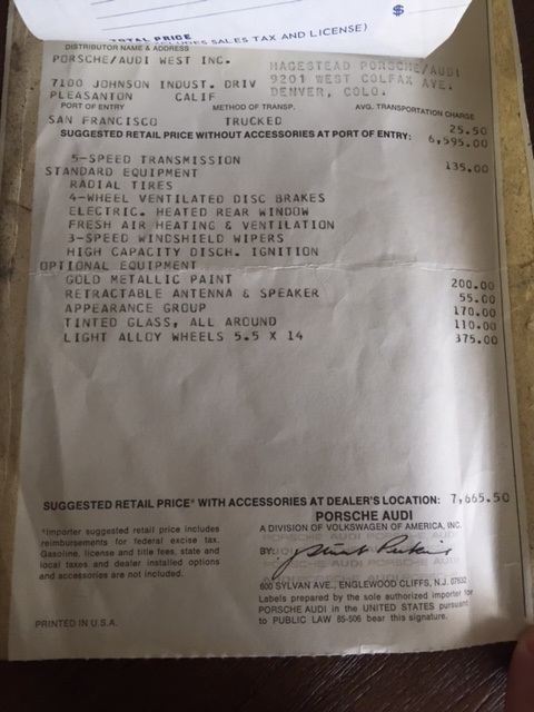 #69024 - windowsticker goudkleurige 911, 1971 #69024 - windowsticker goudkleurige 911, 1971