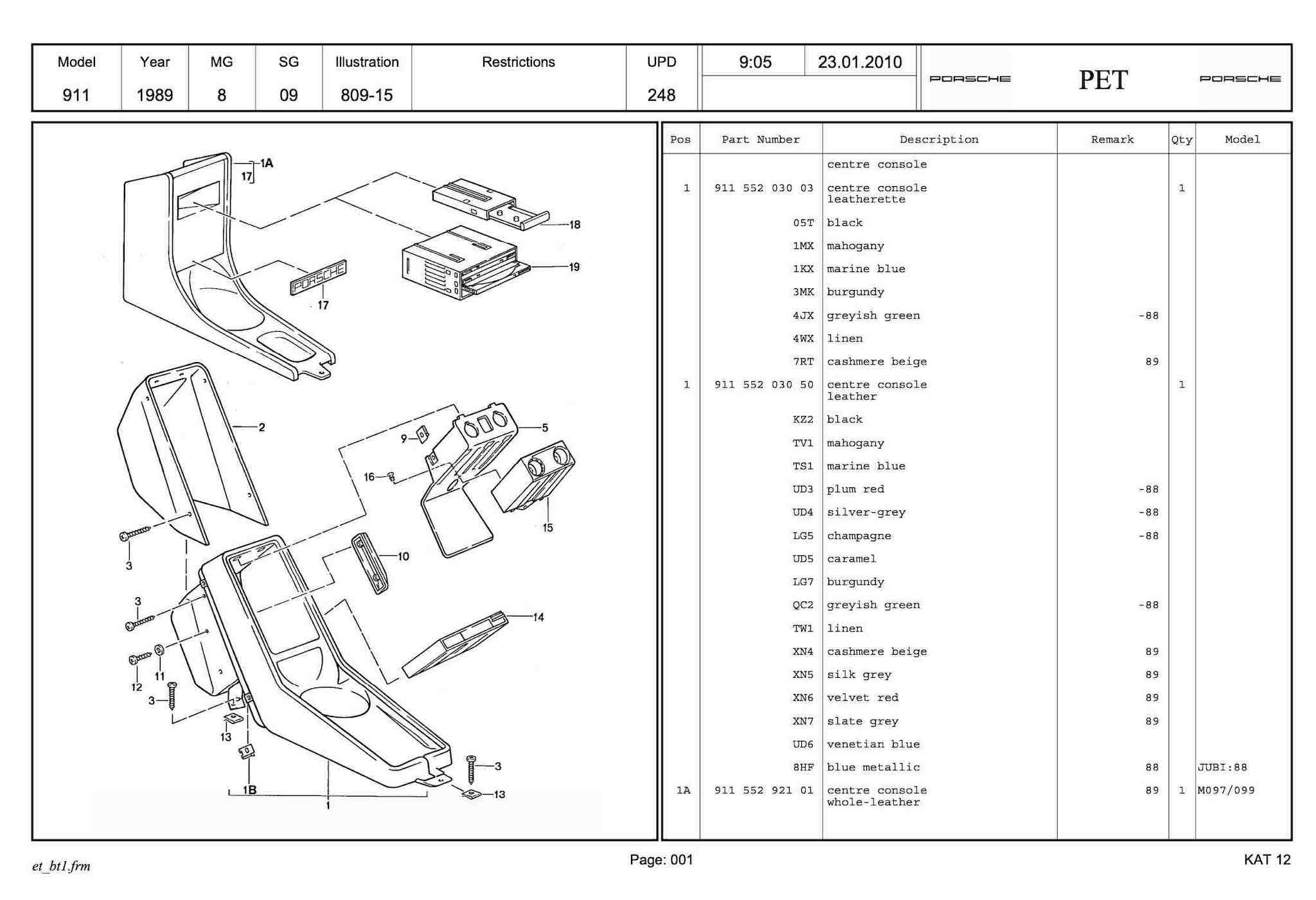 #76932 - PET middenconsole 911