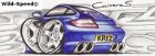 cartoon versie van de 997 Carrera S