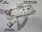 Mechanisme met ????n verstelbare stop.